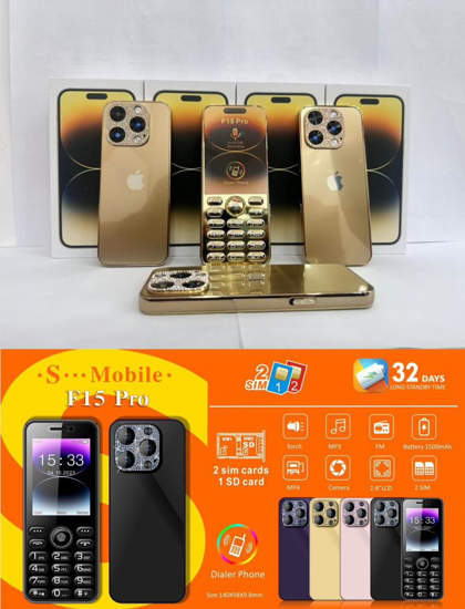 Image sur Téléphone  à clavier GSM F15 Pro s mobile - 2.8" - 16Mo/8 Mo RAM - 1000 mAh - Double Sim - design iphone -  Garantie 13 Mois
